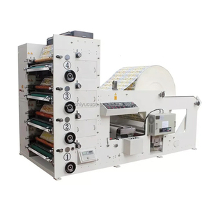 Impresoras flexográficas de 4 colores Rollo de vasos de papel y Rollo de etiquetas Línea de producción automática completa Fabricante Máquinas de impresión flexográfica - Product Image 1