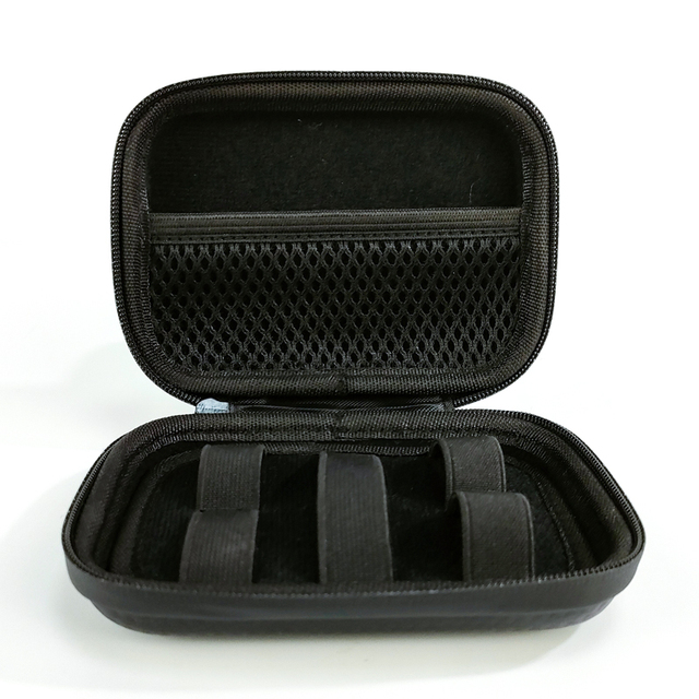 Custom Portable EVA Storage Case PU Elastic Bands Nylon Cover Holder Different Color USB Cable Organizers Power Bank Data Case