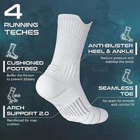 Vente en gros de chaussettes de sport en coton respirantes et confortables pour femmes et hommes, de haute qualité et personnalisées