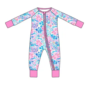 Rarewe Hot Selling Children's Sleepwears Spring Autumn Warm Home Clothes Set Cartoon Print Children Bamboo Pajamas