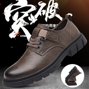 Bottes Chukka rétro pour hommes, talon bas, semelle en caoutchouc antidérapante, chaussures décontractées marron, fabrication à Wenzhou - Product Image 3