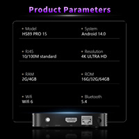 Decodificador Android X88 Serie HS89 PRO15 con Chipset RK3539, 2/4GB RAM, 16/32GB, Wifi Dual, 4K, Android 14, Compatible con Reproductor IPTV