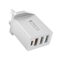 Harga pabrik Mini 4 Port AU UK EU pengisi daya dinding grosir Tipe c 40W adaptor pengisi daya ponsel cepat