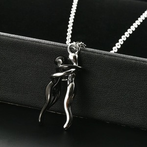 Collier pendentif chic en acier inoxydable pour couple, symbole d'amour élégant, couleur mixte, cadeau de bijoux pour la Saint-Valentin et anniversaire - Product Image 6