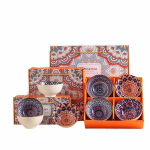 Juego de Cuencos y Palillos Estilo Bohemio, Vajilla de Porcelana Azul y Blanca, Juego de Regalo Apto para Microondas, Caja de Regalo Incluida, para Regalos Empresariales - Product Image 5