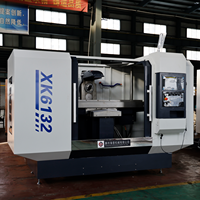 Fraiseuse verticale CNC à usage moyen HIPOW XK6132, mono-axe, système de commande GSK, automatique 3 axes, 7,5 kW, 1325x320