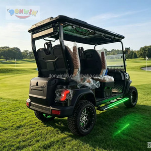 Carrito de Golf Eléctrico 4x4 con 4 Asientos, Todoterreno, Motor de 5KW, Batería de Litio de 60V, Compatible con Villas Vacacionales, Controlador Curtis, Aluminio - Product Image 1