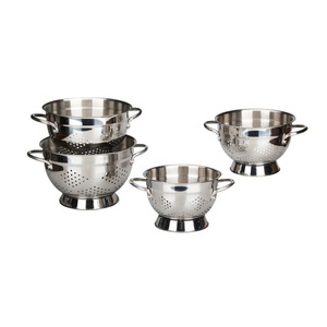Stainless Steel Food Strainers Basket Fruit Vegetable Washing Basket Rice Strainer with Handle - Product Image 2