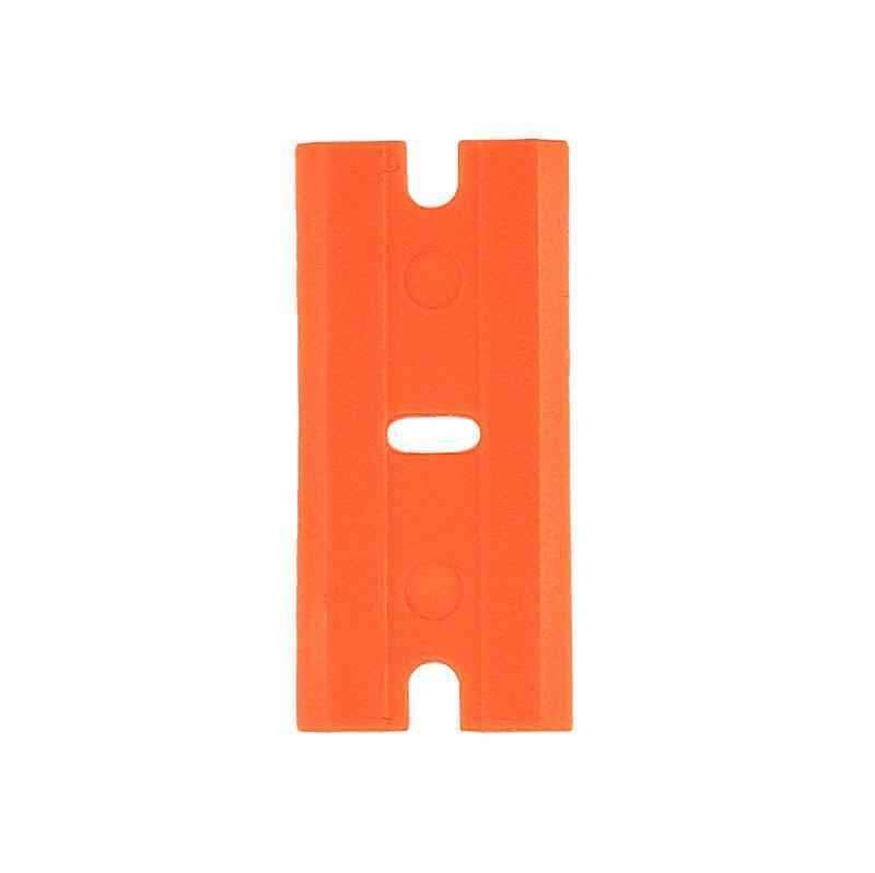 thumbnail image 1 of Cuchillas de afeitar de plástico, 100 unidades, traje de doble filo para rascador de vidrio de seguridad y raspador de plástico con cuchillas de plástico, traje para quitar calcomanías, etiq, 1 of 4