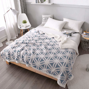 Suave invierno cálido acogedor esponjoso Navidad Año Nuevo Jacquard Sherpa manta personalizada impresa Sherpa polar doble capa - Product Image 6