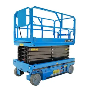 10M 300Kg Hydraulic Self Propelled Scissor Lifts With Extended Platform
