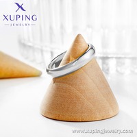 X000925683 Bijoux XUPING, bague simple et minimaliste en cuivre couleur argent pour homme et femme, sans décoration