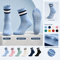 Chaussettes de sport en coton peigné et élasthanne à bord festonné, motif rayures club, respirantes, ajustement confortable, avec logo, format pack, échantillon, avis