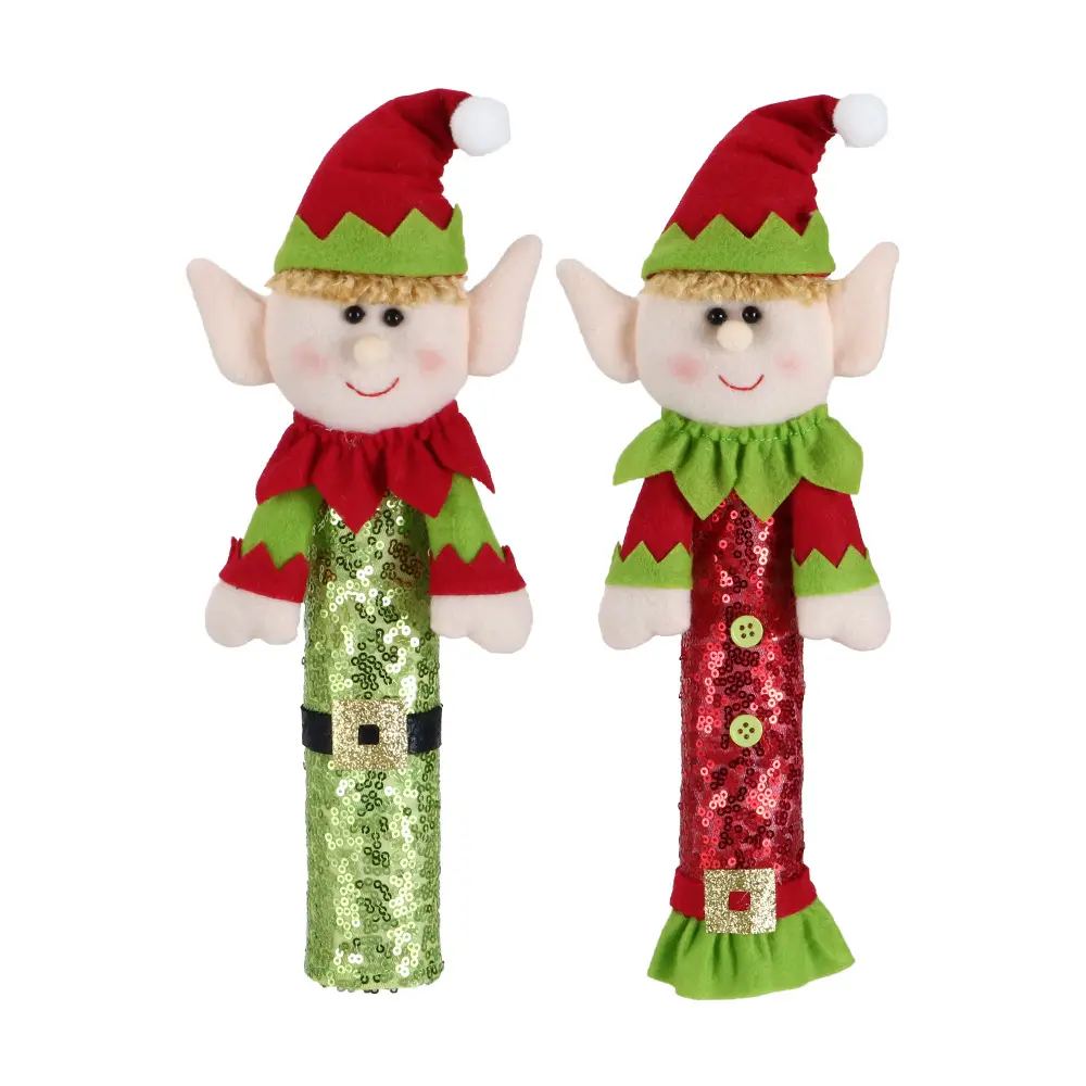 Boneka dekorasi pohon Natal jendela rumah kualitas tinggi boneka Elf mewah lucu Natal untuk hadiah anak-anak