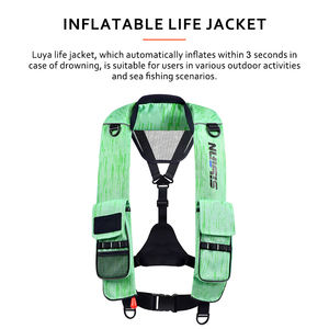 قابل للنفخ. سترة إنقاذ قابلة للنفخ عالية الجودة 210 د من قماش النايلون مادة قابلة للنفخ سترة إنقاذ قابلة للنفخ عالية الطفو - Product Image 2