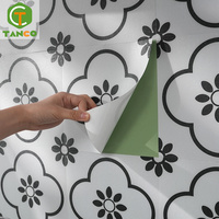 Großhandel PVC-Vinylboden 20*20cm Selbstklebend Wasserdicht Modern Wohnzimmer Abzieh- und Aufkleb-Blumenmuster Bodenfliesen Wand