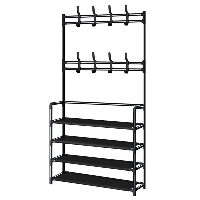 Hot sell Floor coat rack one-piece metal coat rack dormitory minimalist shoe rack multifunctional simple shelf