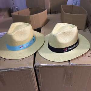 Sombrero de paja personalizado con logotipo bordado de alta calidad para actividades de eventos - Product Image 4