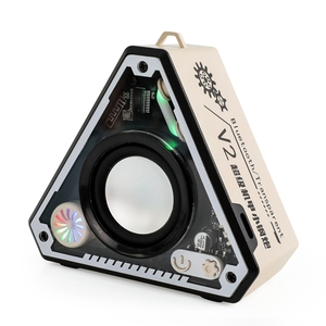 V2 Loa bluetooth di động mát MECHA phong cách mini không thấm nước nổi LED ánh sáng TWS 52mm loa âm thanh nổi - Product Image 1