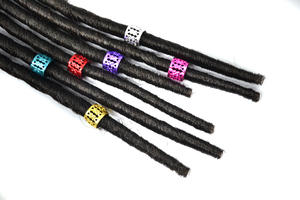 Anillo de accesorio de <span class=keywords><strong>peluca</strong></span> negra, trenza trenzada africana, trenza de resorte, anillo de extensión de cabello trenzado de tres hebras, anillo de decoración de trenza sucia - Product Image 3