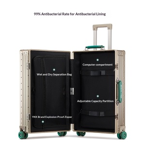 <span class=keywords><strong>Valise</strong></span> à roulettes en <span class=keywords><strong>aluminium</strong></span> de haute qualité, roues universelles, <span class=keywords><strong>valise</strong></span> de bord avancée, <span class=keywords><strong>valise</strong></span> à mot de passe, 20 pouces, 24 pouces, <span class=keywords><strong>pilote</strong></span> - Product Image 5