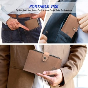 Couverture de journal en cuir complet pour notes de terrain Carnet en cuir de grain personnalisé avec boucle de stylo - Product Image 2