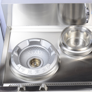 顶级商用不锈钢燃气炒锅炉2燃烧器炊具 - Product Image 2