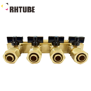 4 cổng nước dưới sàn sưởi ấm đa dạng 4-cách nước điều khiển bằng tay Brass rutube thương hiệu 3-năm bảo hành bán buôn Nhà cung cấp OEM - Product Image 5