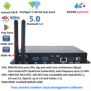 Reproductor Multimedia de Señalización Digital con Módulo GPS RK3588 RK3576 RK3566, <span class=keywords><strong>Android</strong></span> 4K UHD, Red CMS, Salida y Entrada HD-MI, TV Box 4G - Product Image 4