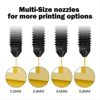 Nozel Hotend Printer 3D Bambu Lab A1/H2D/A1 Mini dengan Nozel 0.2 0.4 0.6 0.8mm Kondisi Baru Bambulab yang Ditingkatkan