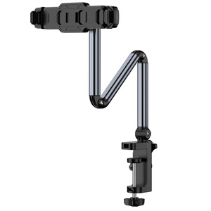 Aluminum Alloy Phone <b>Holder</b> Desktop <b>Tablet</b> Stand Flexible Positioning Clamp Mount For Bedside Home Office Use - Product Image 5