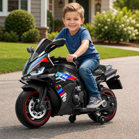 Moto électrique pour enfants 12V 4.5AH avec roues d'apprentissage pour 3-8 ans, batterie rechargeable avec télécommande