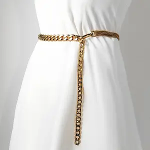 Corrente de cintura banhada a ouro 18K em aço inoxidável popular e elegante personalizável