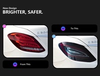Feux arrière LED HETOP W205 2015-2021, feux arrière C300 C260 avec design de style CLS, lampes arrière LED Plug and Play pour Mercedes Benz