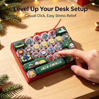 Jouet anti-stress Clicker Fidget de Noël et d'Halloween, 26 touches, porte-clés à boutons souples, logo et couleur personnalisables, jouet DIY pour cadeaux en gros