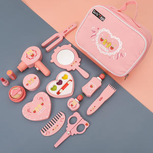 Ensemble de jouets de maquillage princesse <span class=keywords><strong>en</strong></span> <span class=keywords><strong>bois</strong></span> pour filles enfants semblant jouer <span class=keywords><strong>coiffeuse</strong></span> avec cadeau de cosmétiques simulés pour les petites fashionistas - Product Image 3