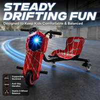 Trottinette électrique à 3 roues avec système de freinage pour enfants, garçons et filles, pour le jeu en extérieur dans la cour