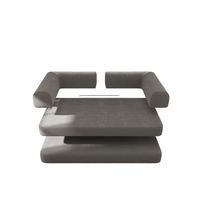 Canapé d'angle moderne convertible en velours côtelé rayé large couleur gingembre doré, avec pieds creux argentés, vente directe usine, commande en gros