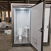 Cabine de toilettes préfabriquée portable à prix abordable, mini-abri de camping, douche, siège de toilette, toilettes à la turque, salle de bain mobile
