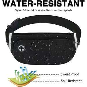 Riñonera de nailon Unisex con cierre de cremallera, cinturón <span class=keywords><strong>para</strong></span> <span class=keywords><strong>correr</strong></span> con pecho impermeable, portador de teléfono móvil <span class=keywords><strong>para</strong></span> deportes al aire libre, viajes, senderismo - Product Image 5