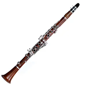 Fabrika çıkış gülağacı clarinett nikel kaplama 17 tuşları Bb