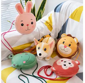 Manufacturer Supply Hot Selling 3D Cartoon Animal Plush Kids Cross Body Bag Stuffed Toys Custom Children's Shoulder Bag