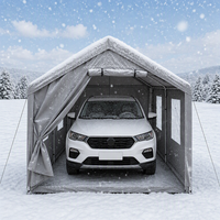 Abri de voiture multifonctionnel grand format, résistant aux intempéries, abri de garage portable, imperméable, anti-neige, protection contre la chaleur, garage extérieur pour voiture