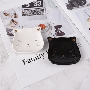 Charming Ceramic White Cat Jewelry Tray - <strong>Ring</strong> Dish &amp; Decorative Trinket <strong>Plate</strong> - Product Image 5