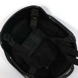 Casco protettivo veloce tattico ABS ad alta resistenza con rotaie e cinturino regolabile