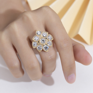 Bague en or 18 carats avec diamant de laboratoire taille ronde Messi Jewelry MSR-2198 pour femme - Product Image 3