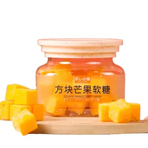 Ngon chua ngọt fudges trái cây kẹo Snack Kẹo gummy hương vị xoài đặc biệt hình dạng trái cây Gummy nước trái cây chua và ngọt kẹo