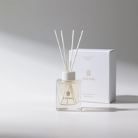 Bouteille de diffuseur de roseau de haute qualité 50ML 100ML 150ML diffuseur de bouteille en verre diffuseur blanc interne givré carré avec des boîtes