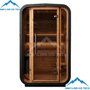 Sauna infrarouge pour centres de réadaptation, gain de place, cube pour 2 personnes avec verre trempé - Product Image 2