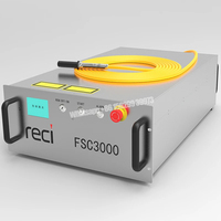Besi Tahan Karat Pembersih/Pemotongan Aluminium 1000W 2000W 3000W MAX JPT Reci Raycus Sumber Laser Serat Terus Menerus